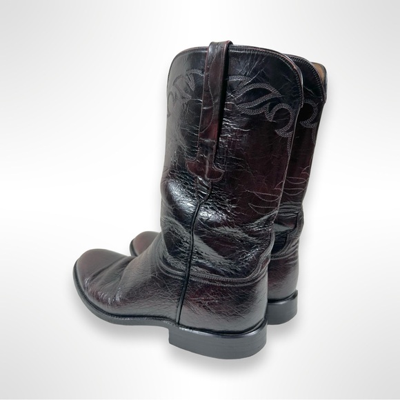 LUCCHESE vintage 90s smooth quill ostrich roper western boots main image 5